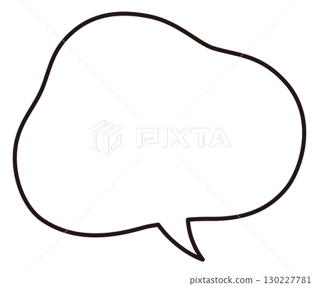 Vector illustration of a simple speech bubble. Single item, frame, border, speech bubble 130227781
