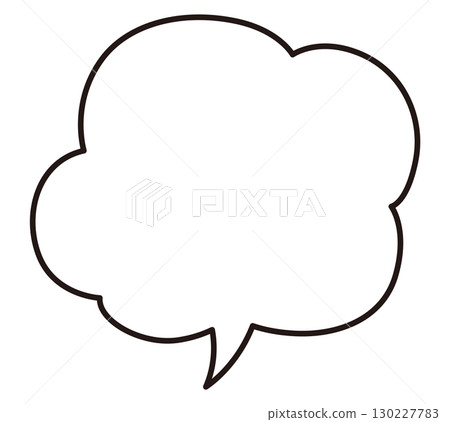 簡單語音氣泡的向量插圖。單項、框架、邊框、語音氣泡 130227783