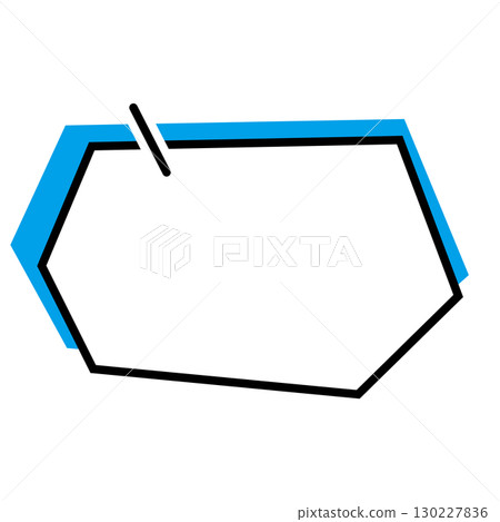 Simple speech bubble illustration, horizontal, hexagonal Simple speech bubble illustration, horizontal, hexagonal 130227836