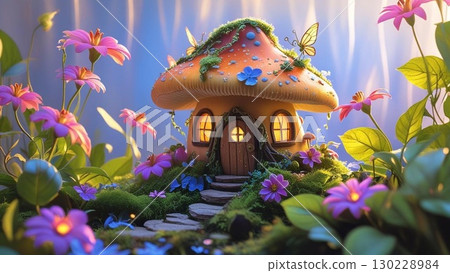 Mushroom house where fairies live 130228984