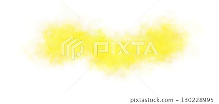 Bright yellow fog or smoke isolated on transparent background with soft edges and natural diffusion shape for design 130228995