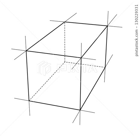 Geometric Cube Illustration. Vector Geometric Cube Illustration. Vector 130229331