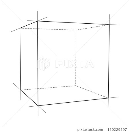 Abstract Geometric Cube. Vector 130229397