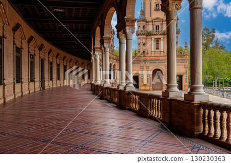The stunning Plaza de Espana, Seville 130230363