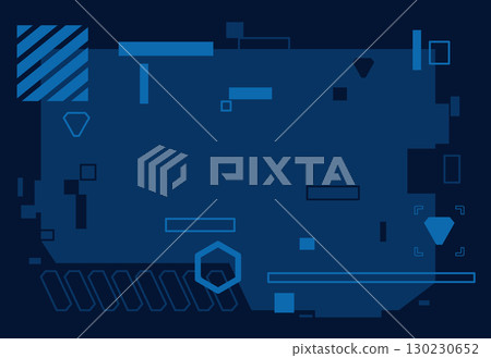 Futuristic technology background in minimalist blue hue abstract illustration features geometric frame with clean lines for a tech startup presentation data visualization modern user interface design 130230652