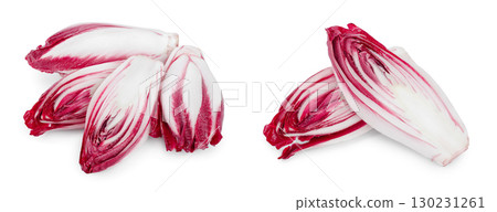 red chicory or radicchio isolated on white background 130231261