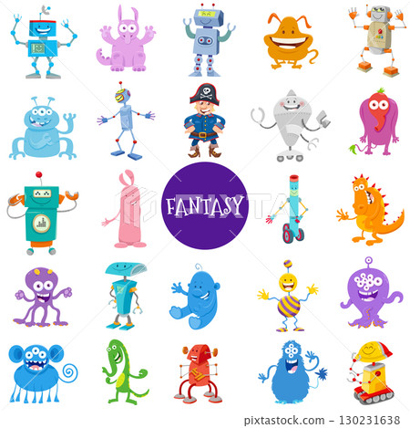 funny cartoon fantasy characters big set 130231638