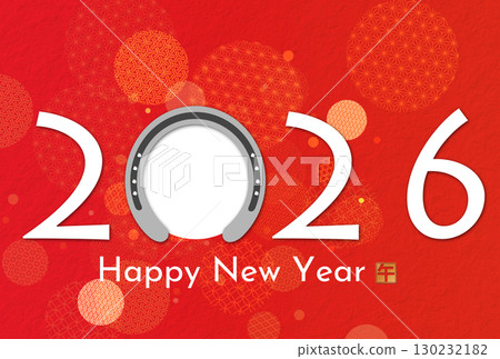 2026 Year of the Horse New Year's Card 130232182