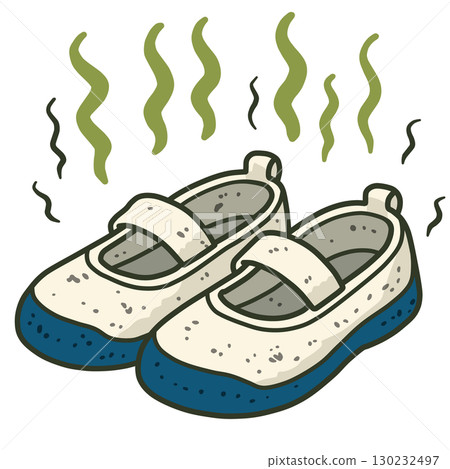 Dirty indoor shoes "AI generated image" 130232497