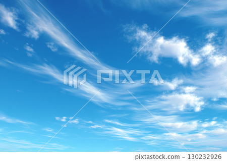 藍天白雲背景照片（插圖） 130232926