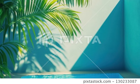 Tranquil tropical pool oasis Tranquil tropical pool oasis 130233087