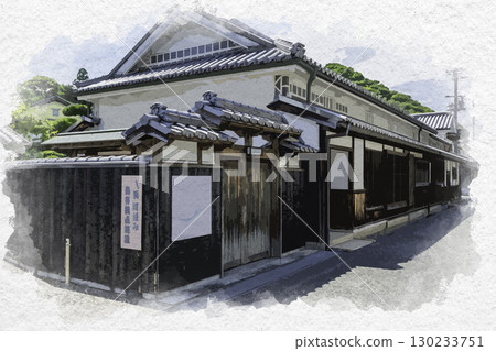 Watercolor-style Yahama Townscape, Townscape Preservation Center, Tamano City, Okayama Prefecture Watercolor-style Yahama Townscape, Townscape Preservation Center, Tamano City, Okayama Prefecture 130233751
