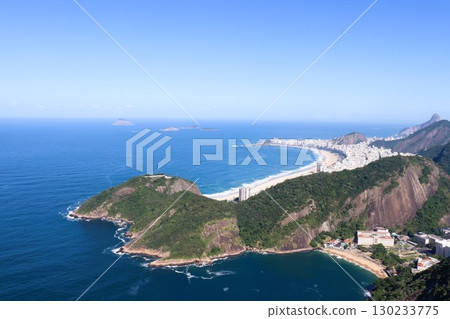 從巴西蓬迪亞蘇卡俯瞰裡約熱內盧，南美洲 130233775