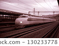 1964: 0-series Shinkansen train during test runs, Tokaido Shinkansen, Odawara Station, Kanagawa Prefecture, archive photo 130233778