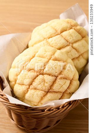 籃子裡的甜瓜麵包 130233949