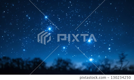 星夜：夜空中閃耀著許多星星 130234250