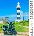 Nyudozaki Lighthouse and motorcycles in Akita Prefecture 130234366