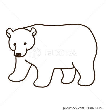 北極熊線描插圖 北極熊線描插圖 130234453