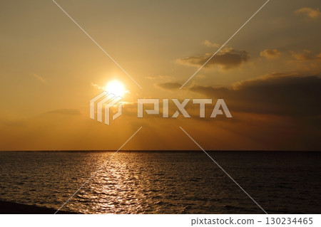 Omuta City, Ariake Sea, Nori field, New Year's Eve dusk, Omuta City, Ariake Sea, Nori field, New Year's Eve dusk, 130234465