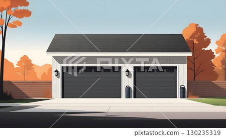 車庫和車棚插圖 130235319