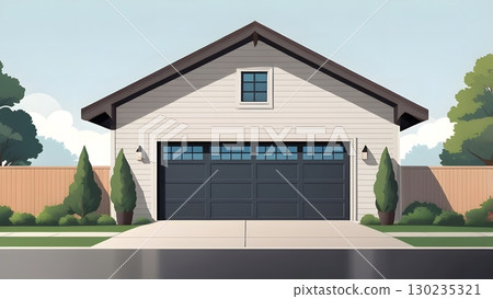 車庫和車棚插圖 車庫和車棚插圖 130235321