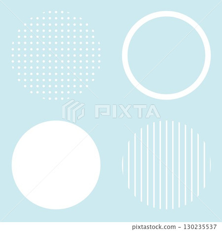 White round geometric shape illustration material, simple dot pattern and stripes, vector png transparent 130235537