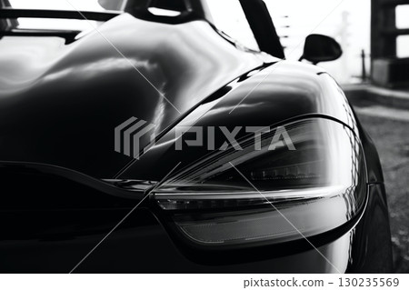 The beauty of the black open car and the 981 130235569