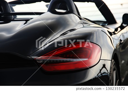 The beauty of the black open car and the 981 130235572