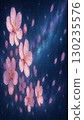 星空櫻花飛舞－宇宙與花朵的奇幻背景 130235576