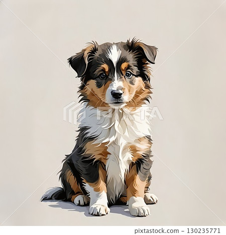 Sitting Sheltie puppy 130235771