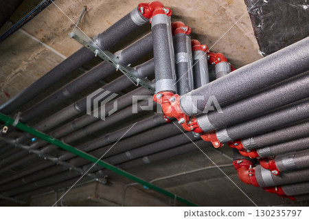 Industrial Pipe Systems utilized in a Construction Environment for various purposes 130235797