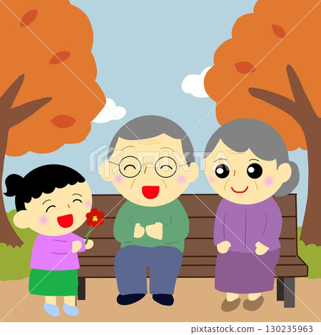 敬老日:孫輩送花 敬老日:孫輩送花 130235963