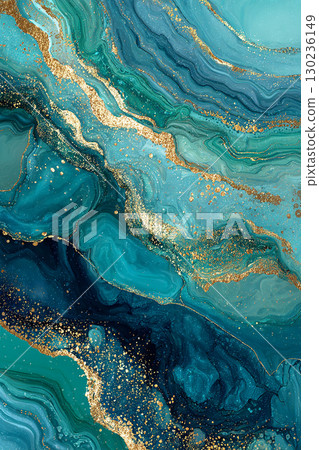 Texture of green gemstone stones 130236149