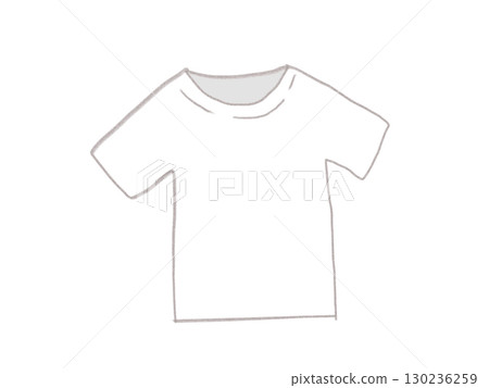 簡單的 T 卹線條畫插圖 簡單的 T 卹線條畫插圖 130236259