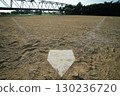 Home base of grass baseball 130236720