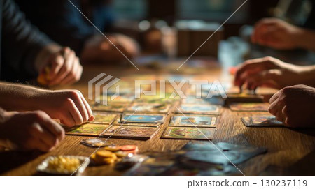 Board game hands and piece movements 130237119
