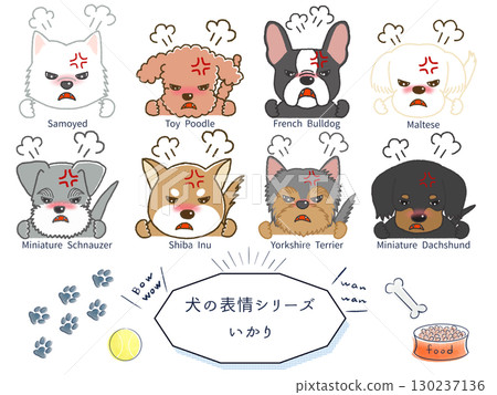犬種表情系列：憤怒的狗 130237136