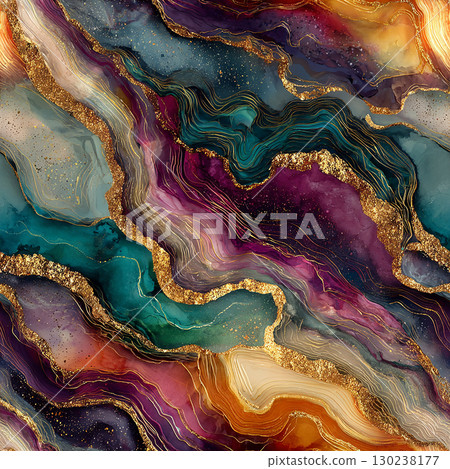 Agate with gold lines 130238177