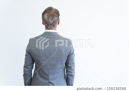 The back of a senior businessman 130238580