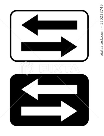 雙向箭頭圖示黑色 雙向箭頭圖示黑色 130238749