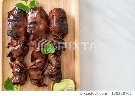 grilled chicken liver with herbs and spices grilled chicken liver with herbs and spices 130238765