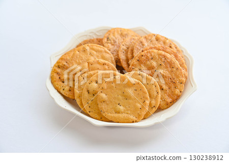 Two types of rice crackers 130238912