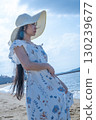 夏天,一位年輕女子在百道濱海灘散步 夏天,一位年輕女子在百道濱海灘散步 130239677
