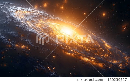 A Fiery Spiral Galaxy Seen from Above A Fiery Spiral Galaxy Seen from Above 130239727