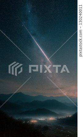 繁星點點的夜空與銀河 130240011