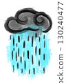 雨，日式，毛筆，水墨畫，水墨畫，水彩畫，手繪風格 130240477