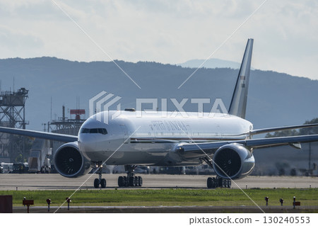 Air India One, the Indian government aircraft, taxiing at Sendai Airport in summer, Natori City, Miyagi Prefecture Air India One, the Indian government aircraft, taxiing at Sendai Airport in summer, Natori City, Miyagi Prefecture 130240553