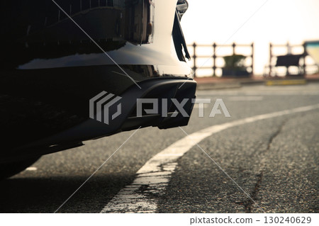 Black sports car diffuser 130240629