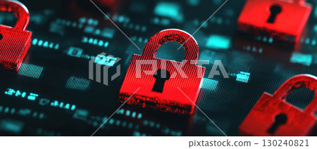 Digital locks layered upon data streams represent privacy in big data usage 130240821