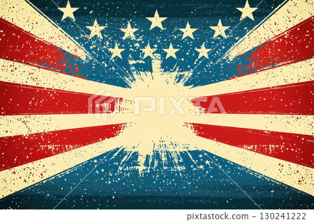 Stylized stars and stripes design representing Presidents Day in USA 130241222
